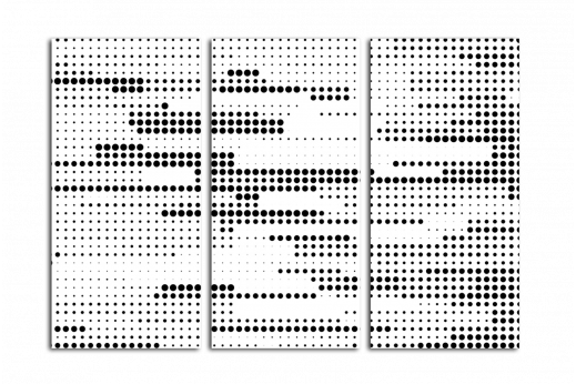 Модульная картина Звучание точек